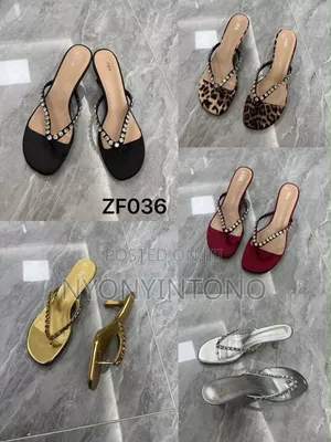 Zara Crystal Thong Kitten Heel