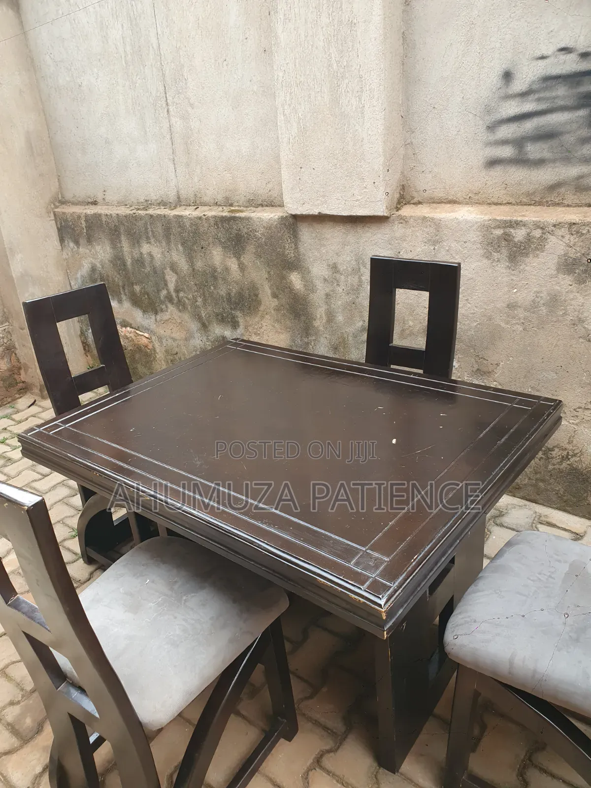 4-Seater Dining Table Chairs | Strong Wooden Set | Quick Sale