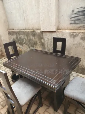 4-Seater Dining Table Chairs | Strong Wooden Set | Quick Sale