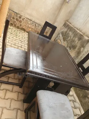 4-Seater Dining Table Chairs | Strong Wooden Set | Quick Sale