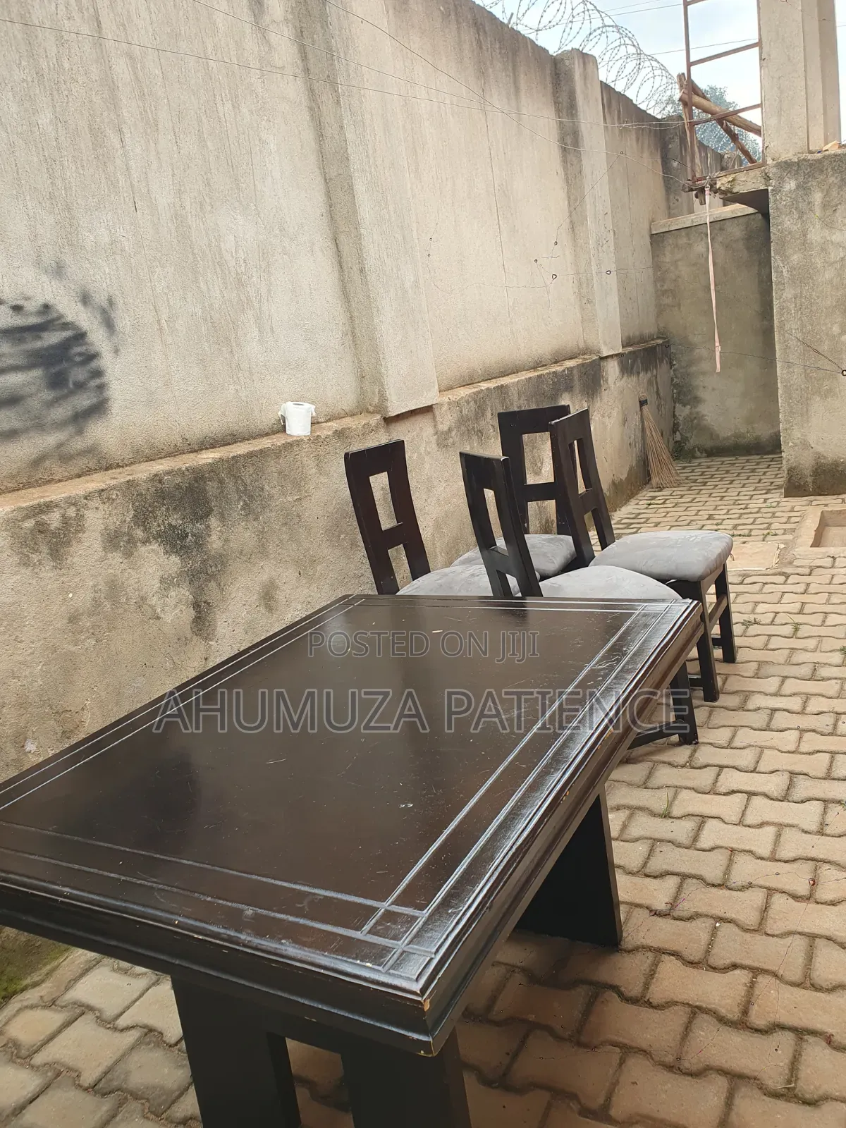 4-Seater Dining Table Chairs | Strong Wooden Set | Quick Sale