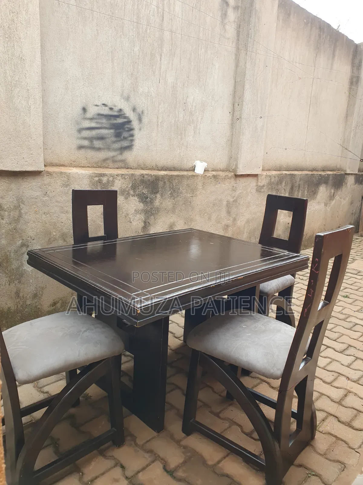 4-Seater Dining Table Chairs | Strong Wooden Set | Quick Sale