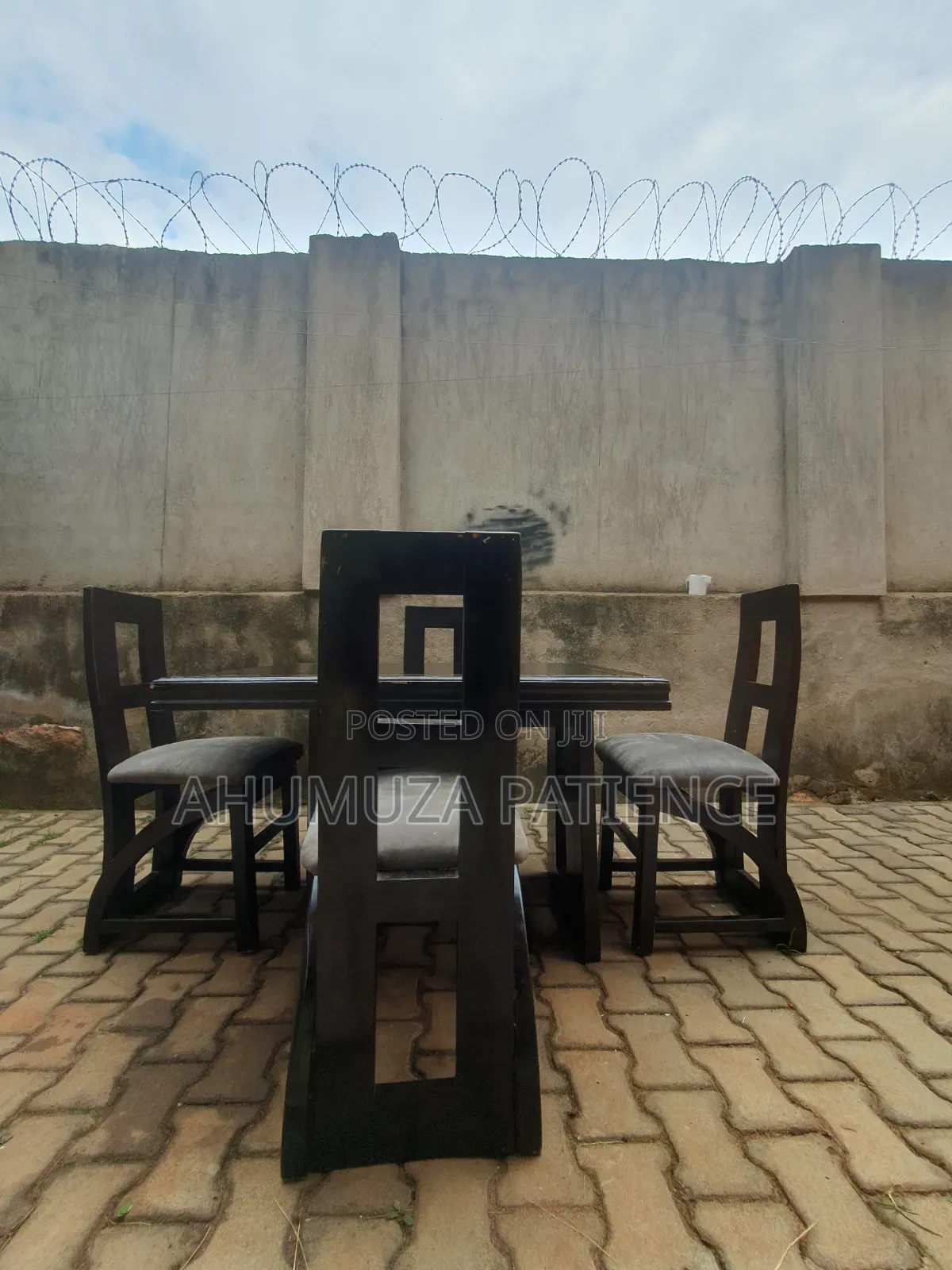 4-Seater Dining Table Chairs | Strong Wooden Set | Quick Sale