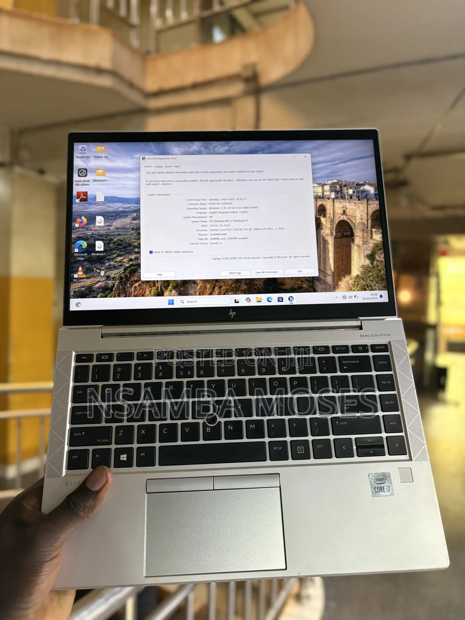 Laptop HP EliteBook 840 G7 16GB Intel Core i7 SSD 512GB
