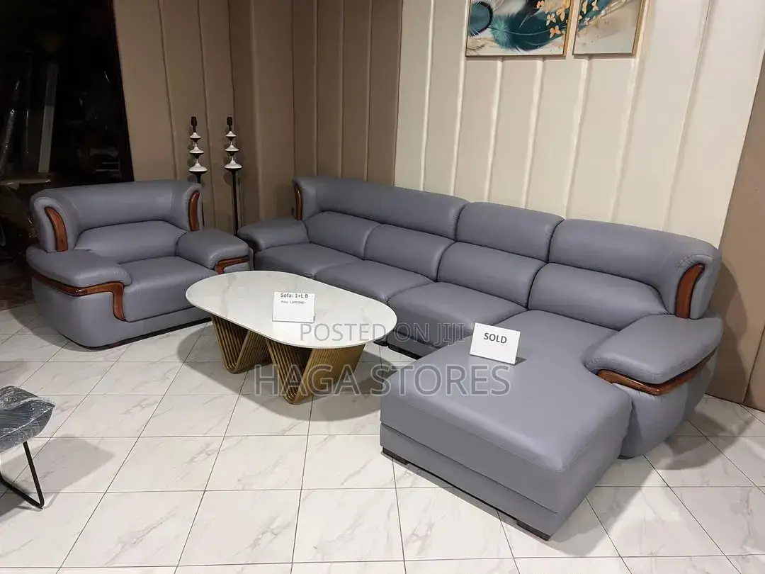 Leather L Shaped Luxury Sofa