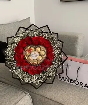 Men’s Flower Bouquet With Chocolate and Cape