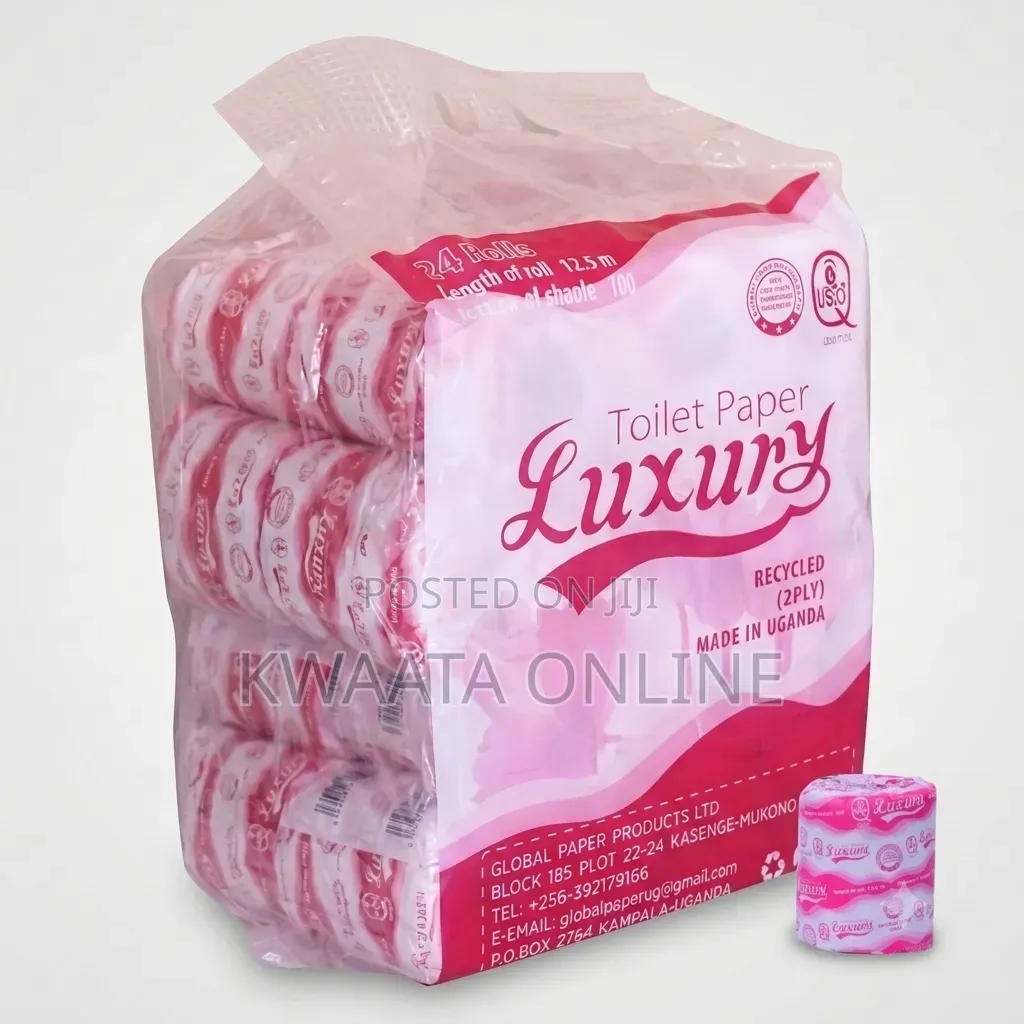 Luxury Toilet Paper 2-Ply Rolls (Pack of 24) – Soft, Tissue Rolls