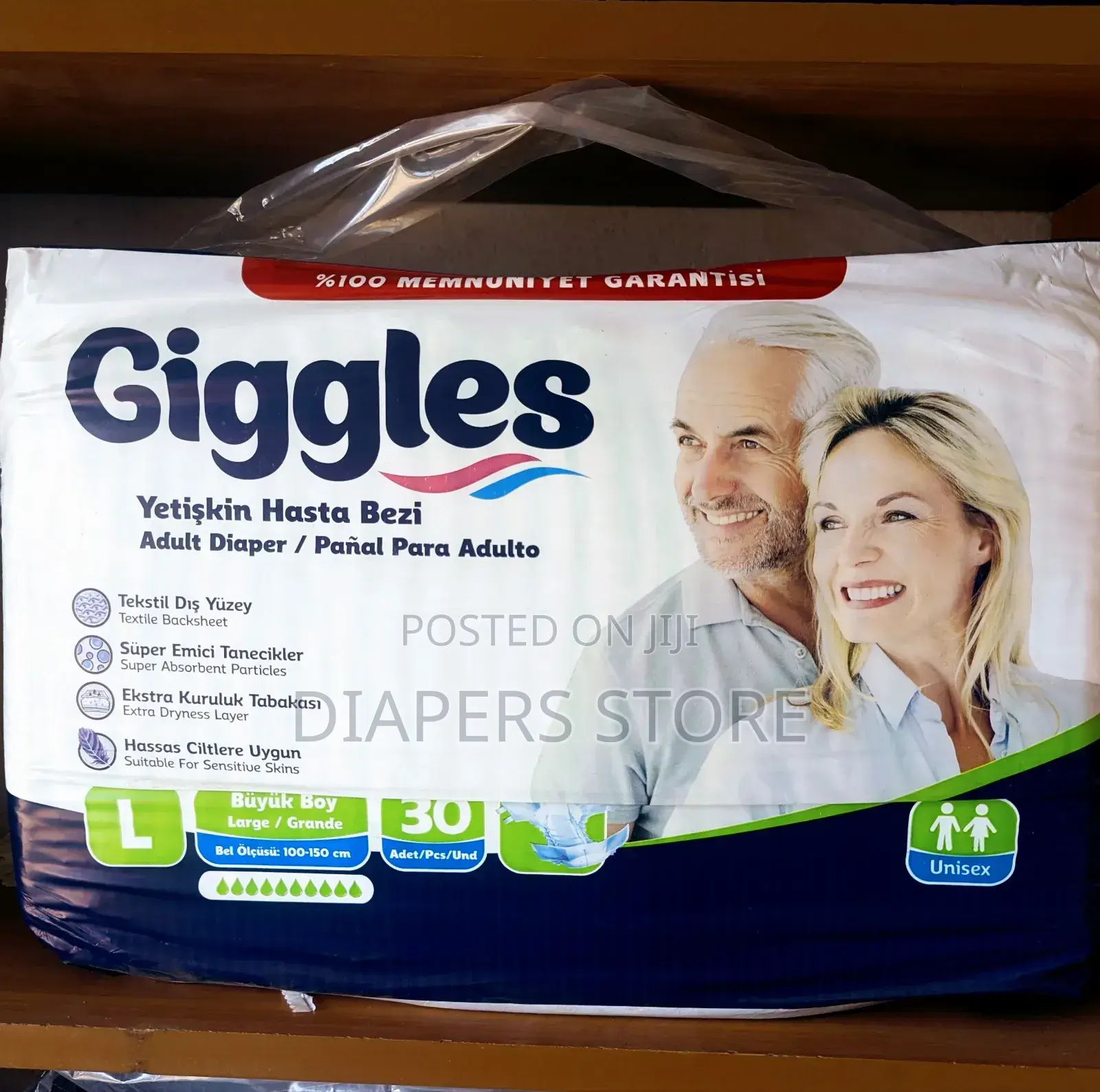 Giggles Adult Diapers (30 Pieces)