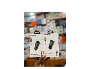 Porodo Transparent 95W Car Charger With 0.9m USB-C Cable -85000