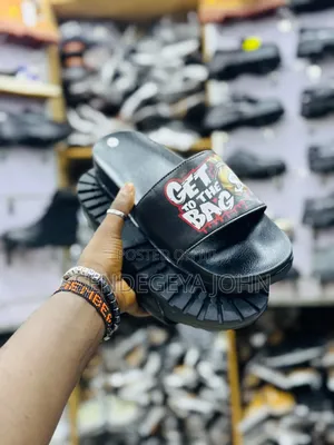 Black Slide Sandals