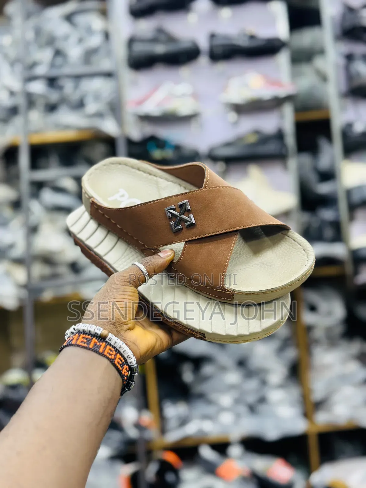 Men's Casual Cross-Strap Slide Sandals