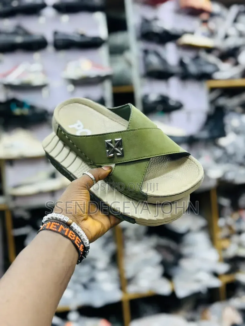 Men's Casual Cross-Strap Slide Sandals