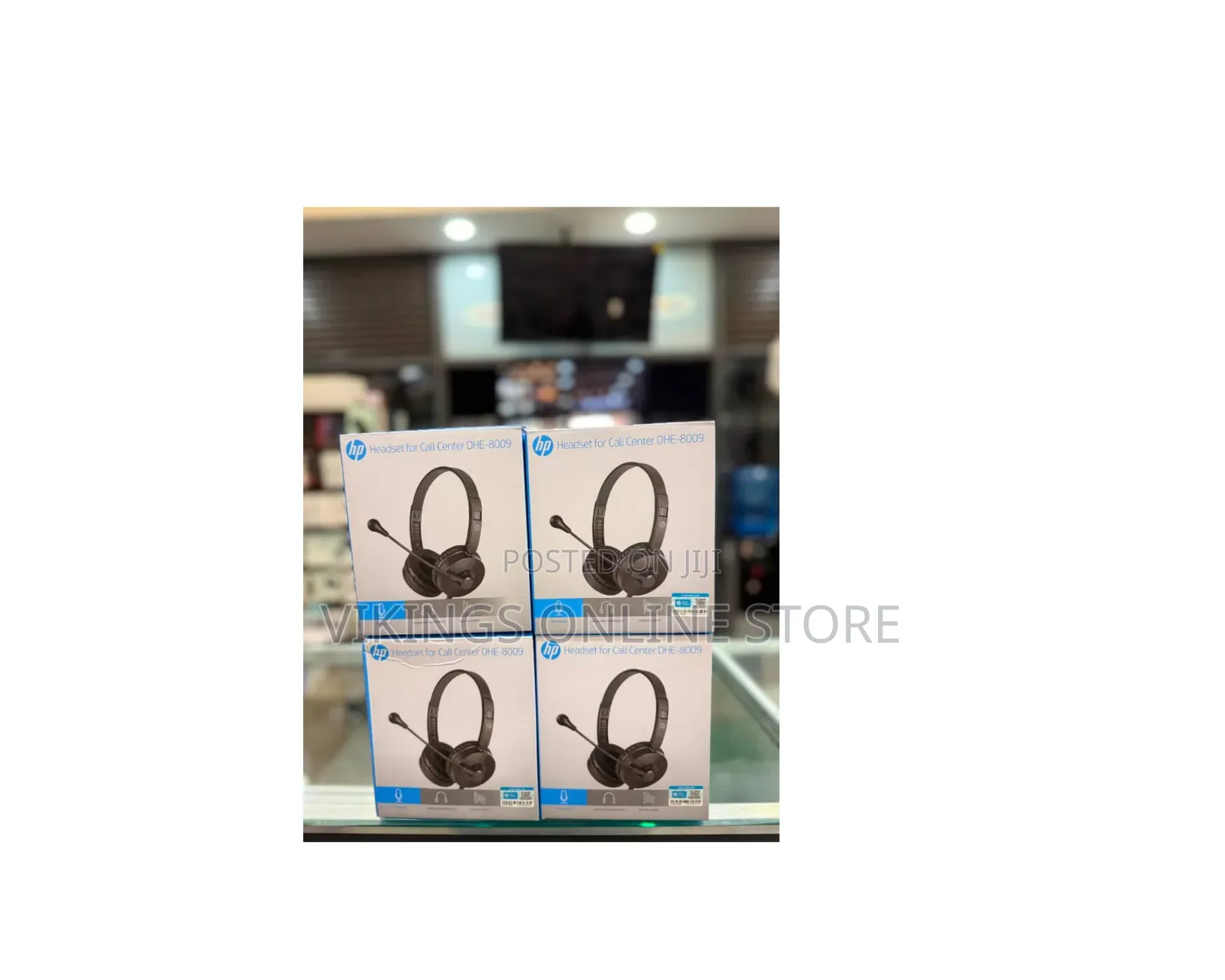 HP DHE-8009 Wired 3.5mm on-Ear Stereo Headset Featuring an Adjustable