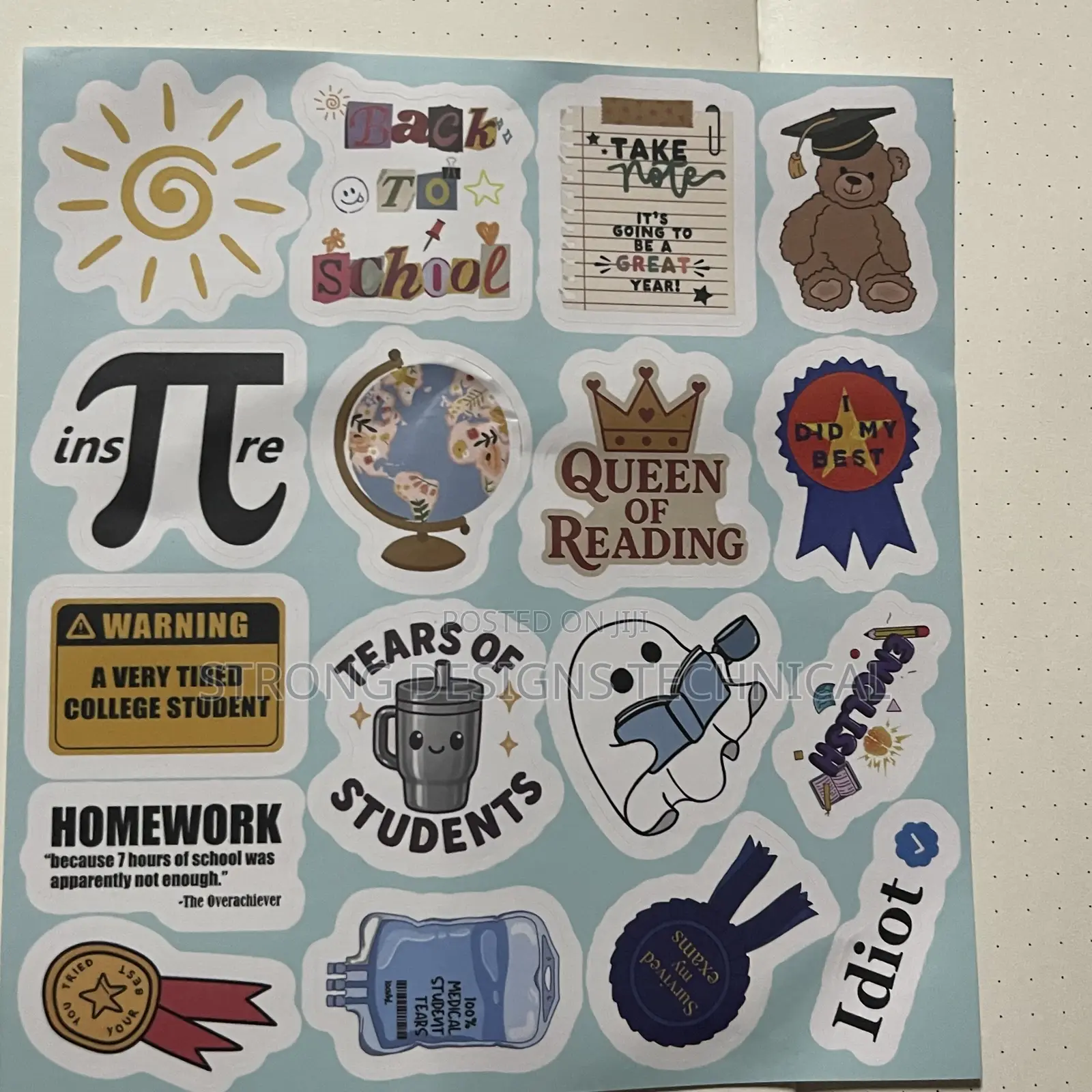 Back to School Laptop/ Book Stickers