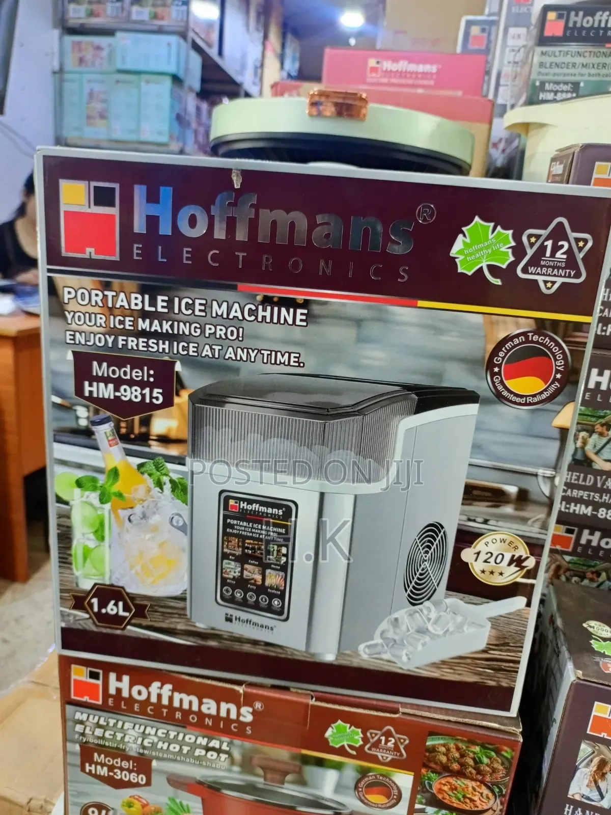 Hoffmans Portable Ice Machine (Model: HM-9815).
