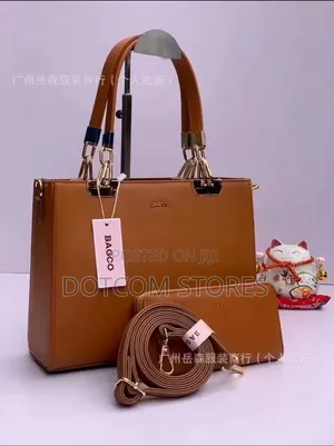 2pc Structured Burgundy BAGCO Handbag