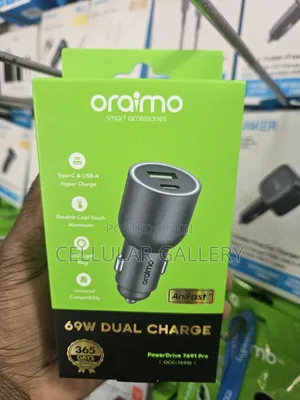 Oraimo Car Charger(USB-C and USB-A)Dual Charge Power Drive 7691 Pro