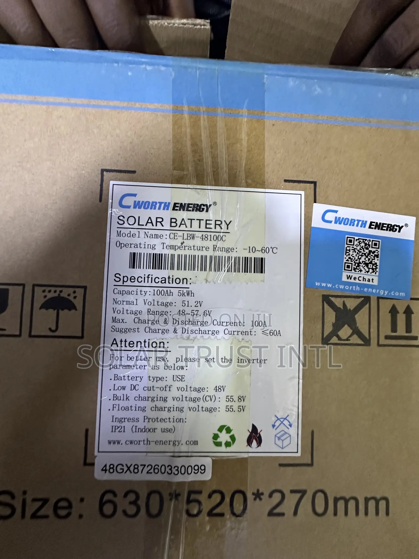 Cworth Energy Lithium 5kwh/51.2v