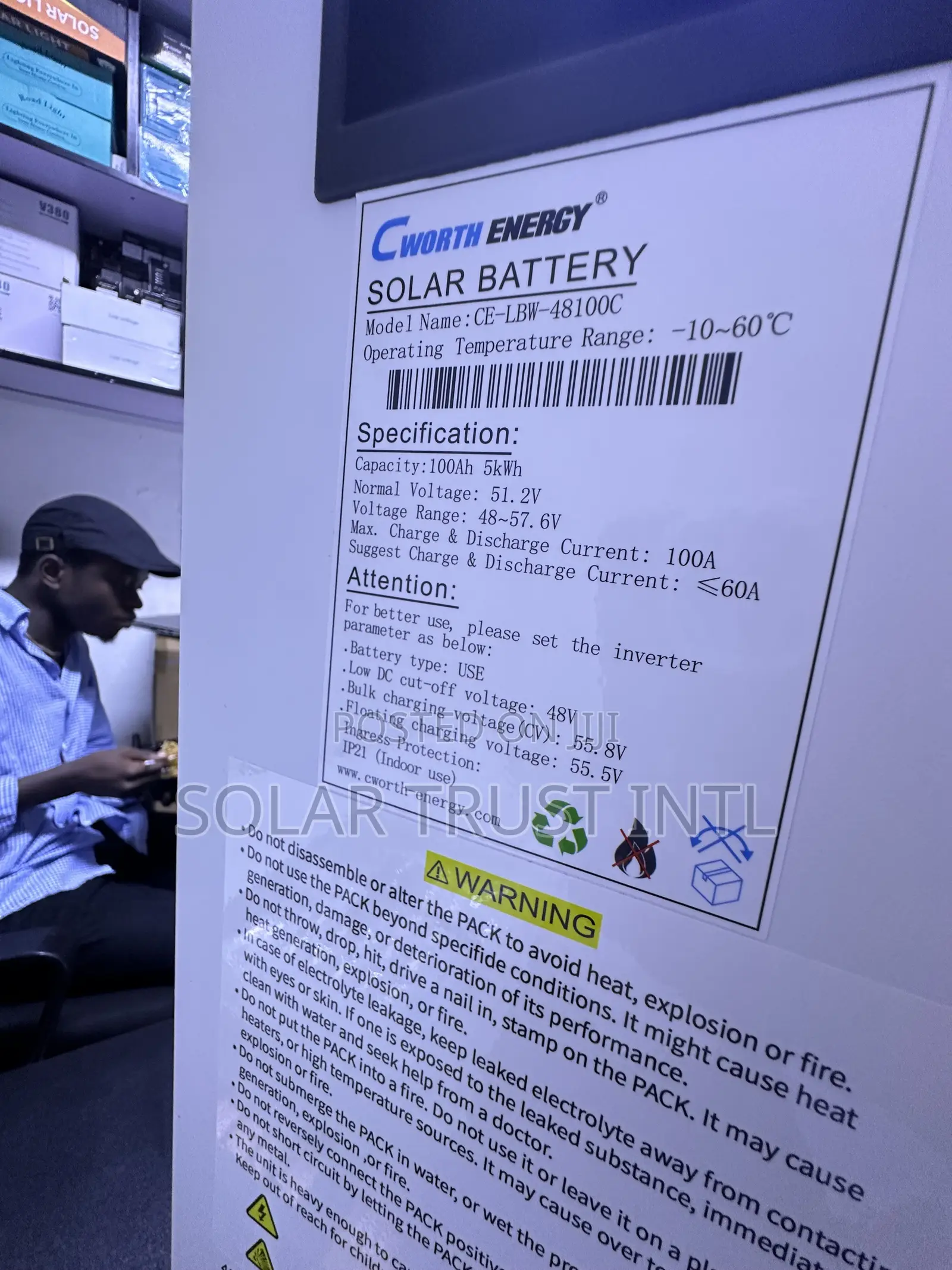 Cworth Energy Lithium 5kwh/51.2v