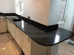 Premium Black Galaxy Granite Kitchen Worktop – Elegant Durable