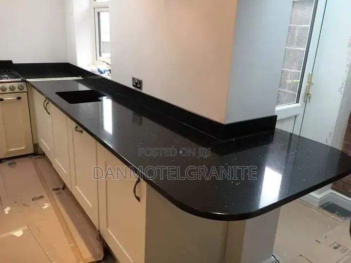 Premium Black Galaxy Granite Kitchen Worktop – Elegant Durable