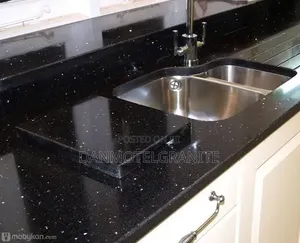 Premium Black Galaxy Granite Kitchen Worktop – Elegant Durable
