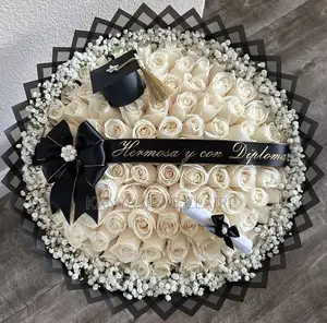 White Fresh Roses for Anniversary