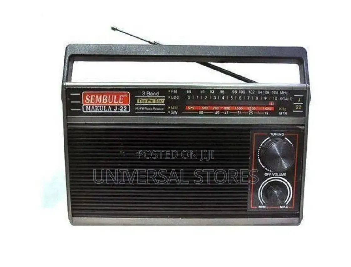 Sembule Makula J-21 Black Portable 3-Band Radio.