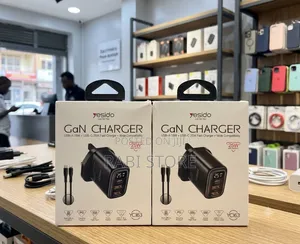 25W Gan Charger 3 Port With C to iPhone Cable, Yesido