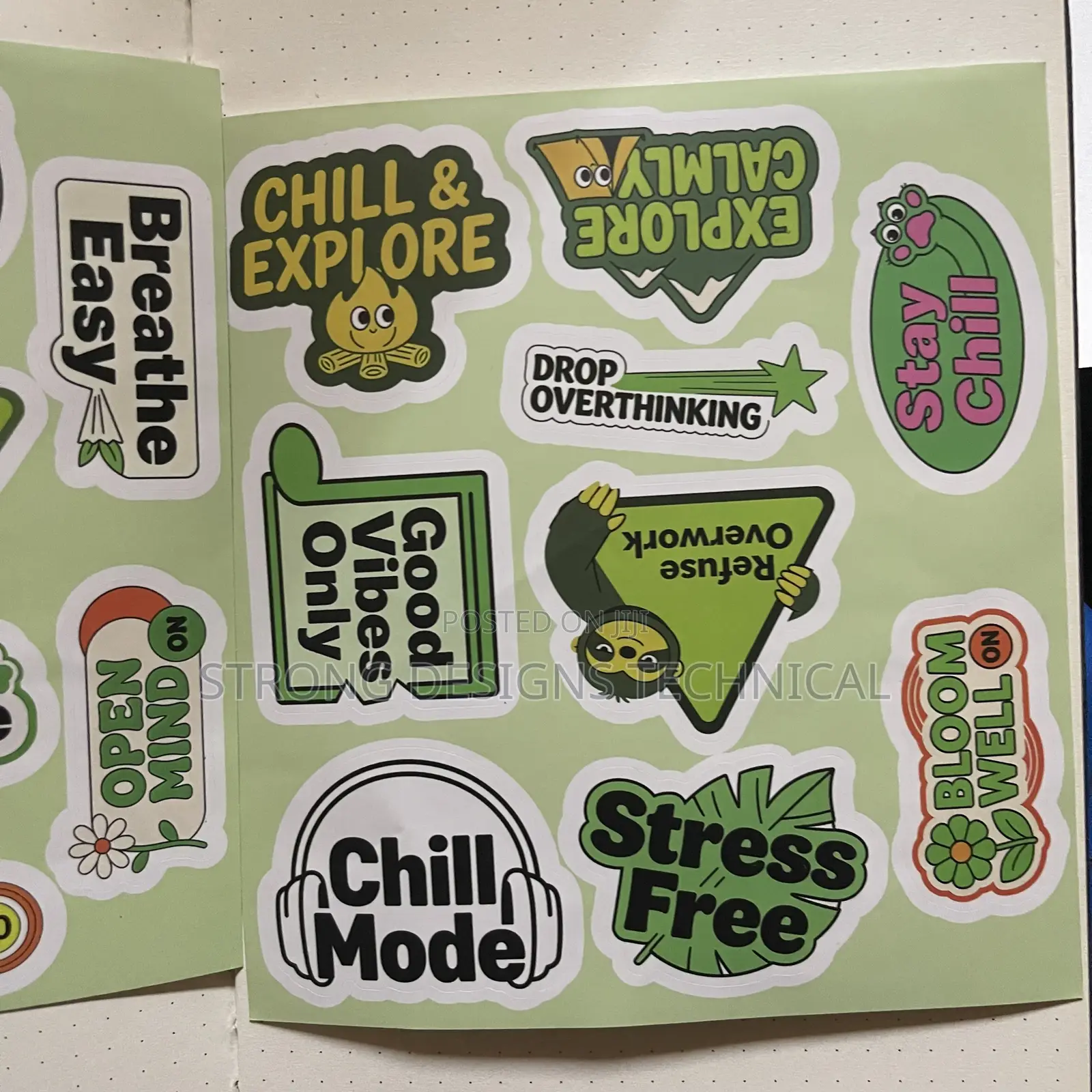 Chill Vibes/ Anti Burn Out Laptop Stickers