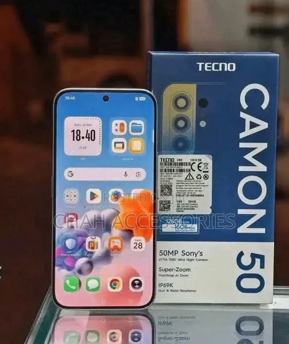 New Tecno Spark 50 128 GB Silver