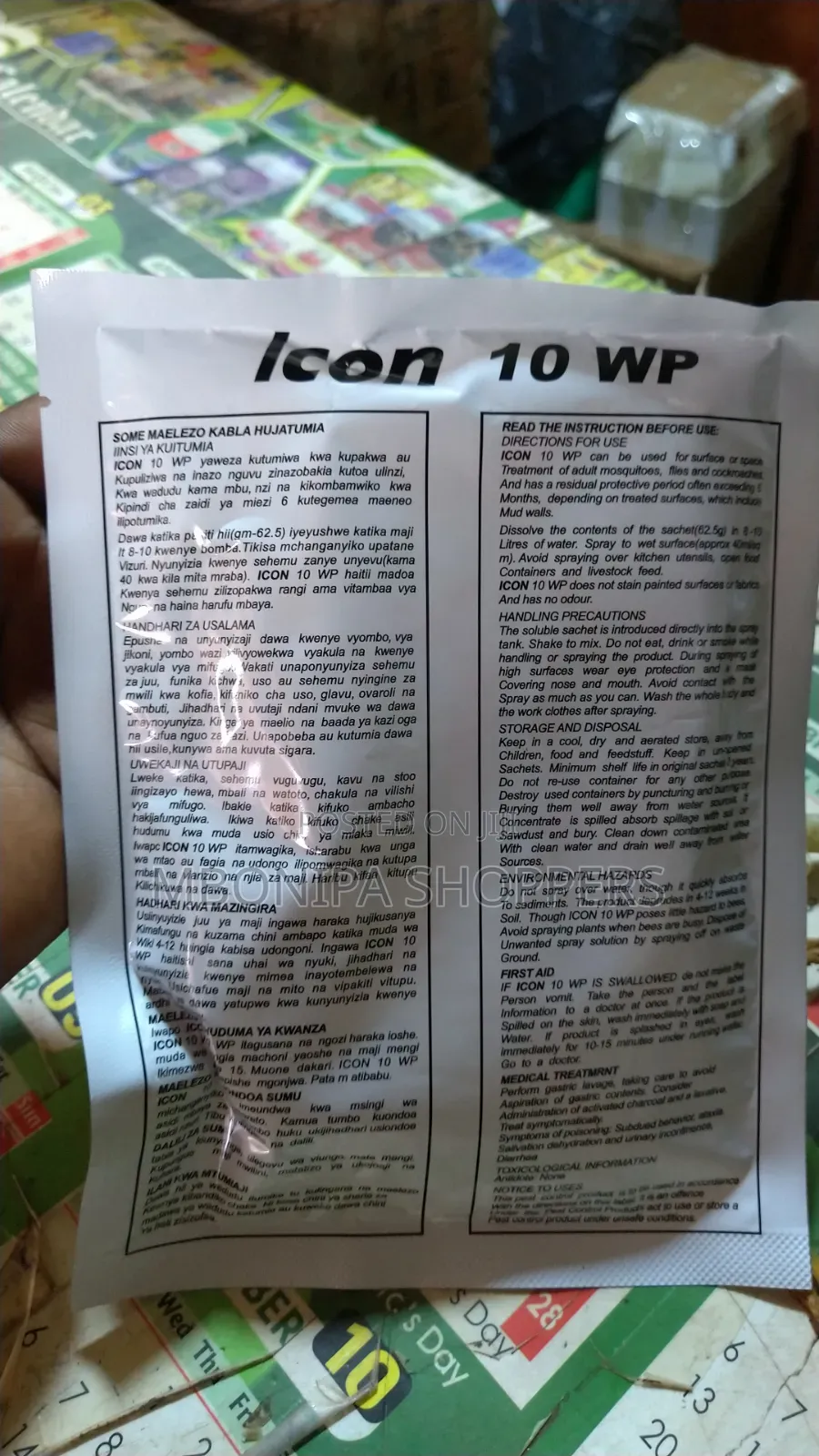 Sygenta Icon 10wp Pesticide 62.5G Powder Form Eg Bedbugs, Cockroaches