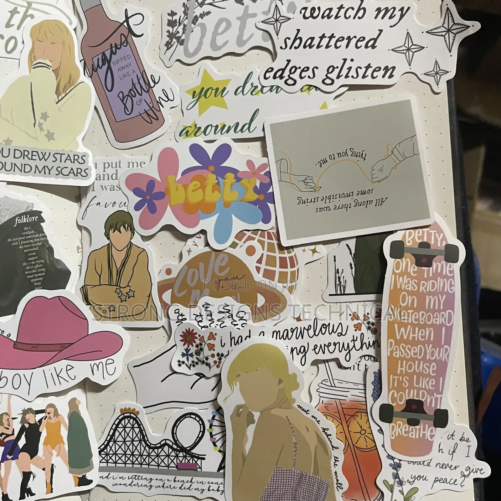 Taylor Swift Folklore-Evermore Inspired Laptop Stickers