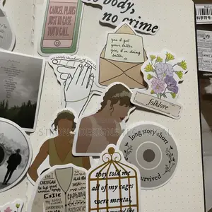 Taylor Swift Folklore-Evermore Inspired Laptop Stickers