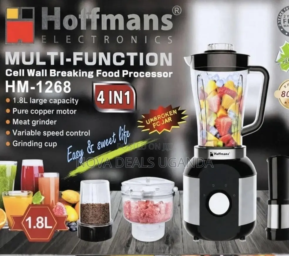 A Carton of 8pcs of Hoffmans HM-1268 Multifunctional 4-in-1 Blender