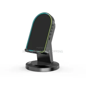 Wireless Induction Bluetooth Speaker With Phone Stand - RGB Lights