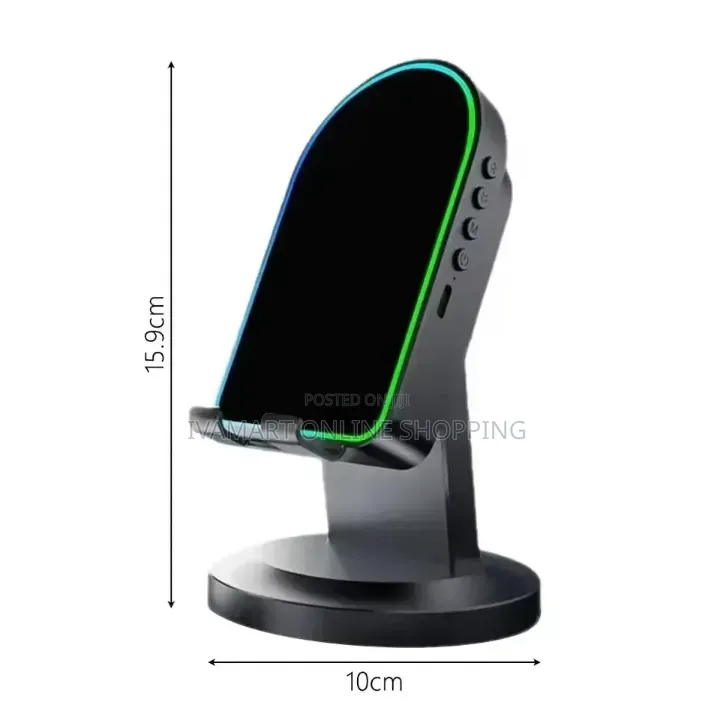 Wireless Induction Bluetooth Speaker With Phone Stand - RGB Lights