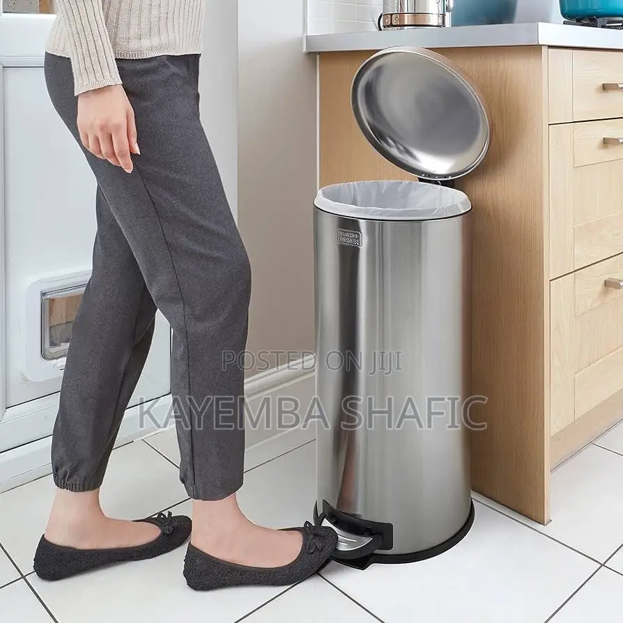 Danny Home 30L Stainless Steel Soft-Close Pedal Trash Can Dustbin