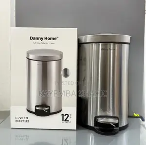Danny Home 12L Stainless Steel Soft-Close Pedal Trash Can Dustbin