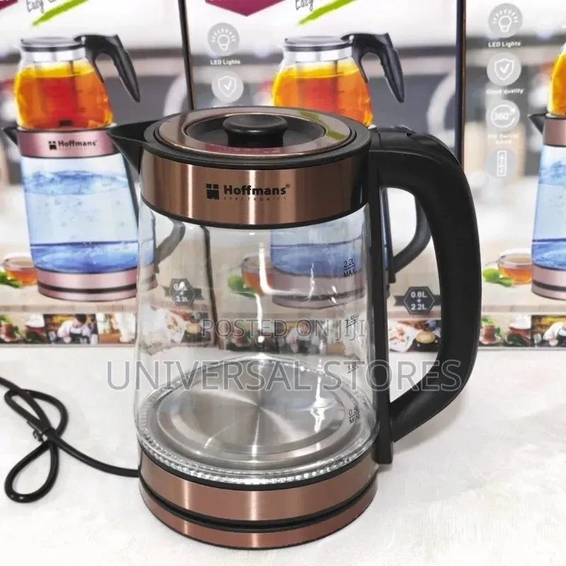 Hoffman.2 Liters Electric Kettle - Transparent