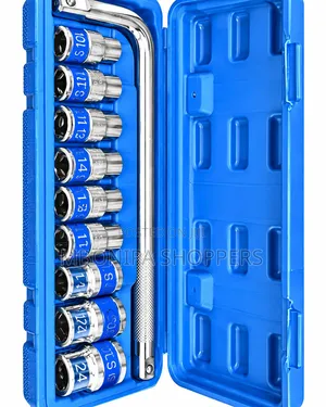 10 PCS Chrome Vanadium Socket 10,11,12,13,14,17,19, 21 24 Mm