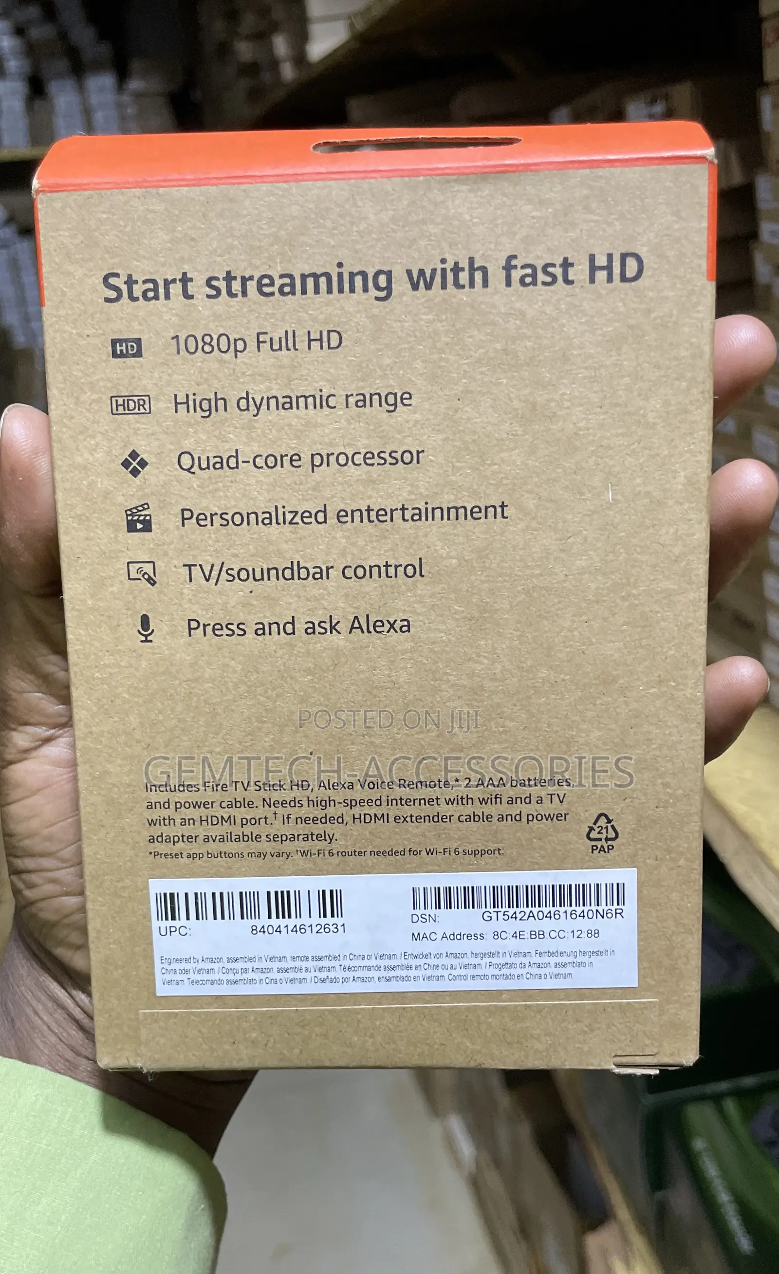 Fire TV Stick HD WiFi 6