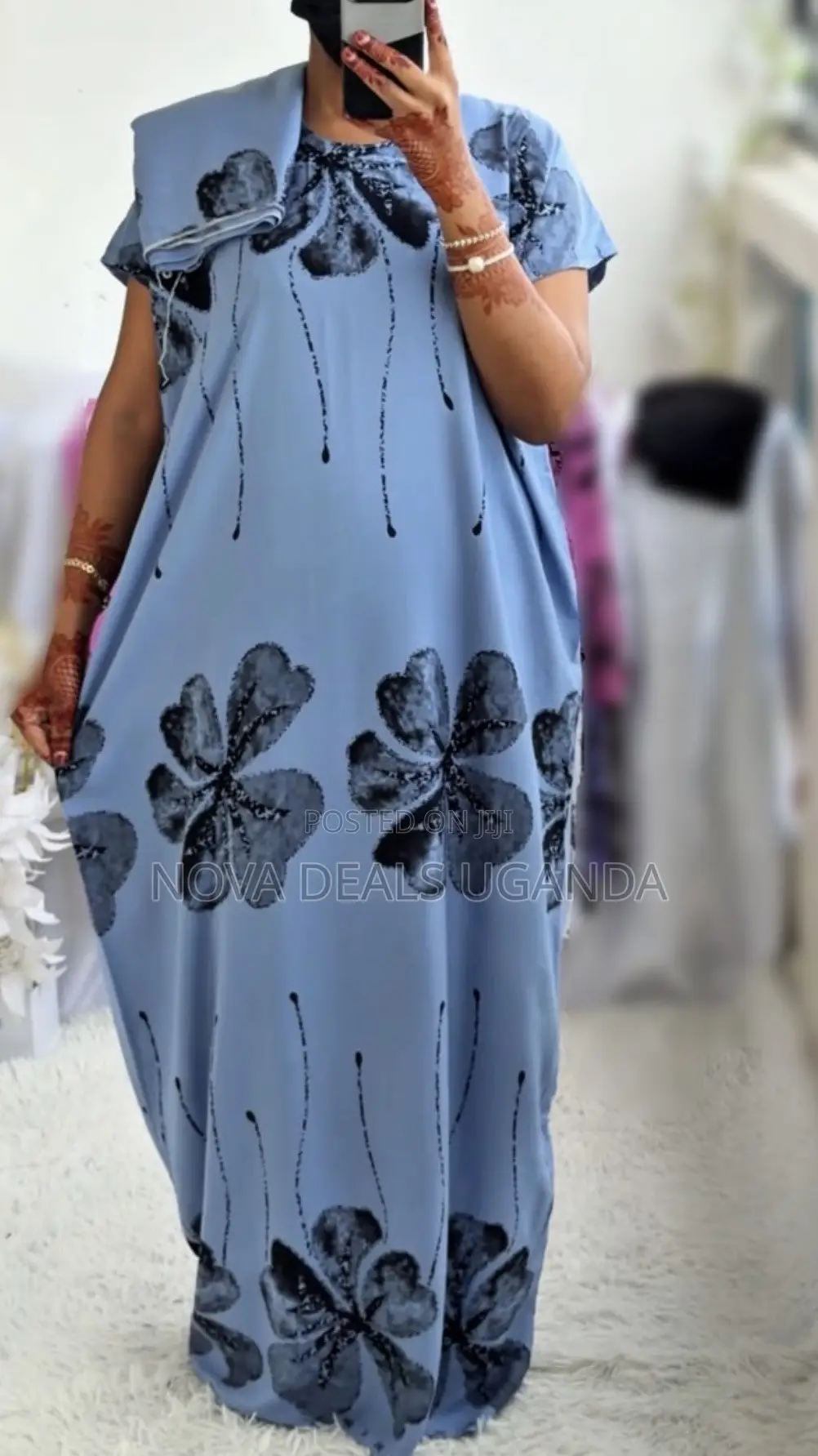Stylish Ladies Kaftan Dera Dress With Scarf