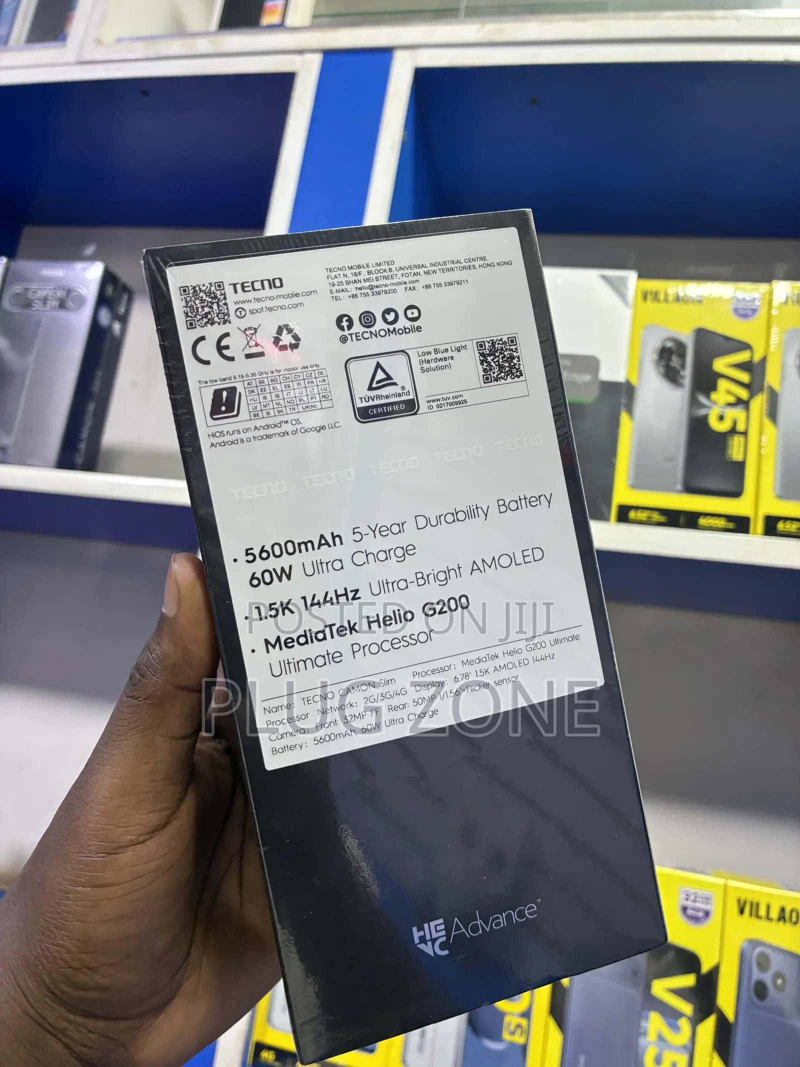New Tecno Camon Slim 256 GB Black