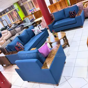 Blue 6 Seater Sofa Set - Senana Hypermarket