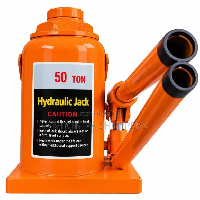 50T Hydraulic Bottle Jack With Pressure Gauge Heavy Duty Car Jack