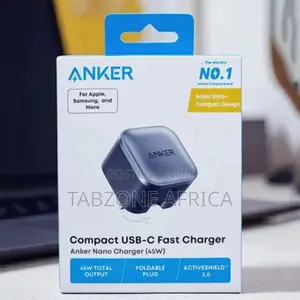 Anker Nano Charger 45W Fast Charger With USB-C Cable – Foldable Plug