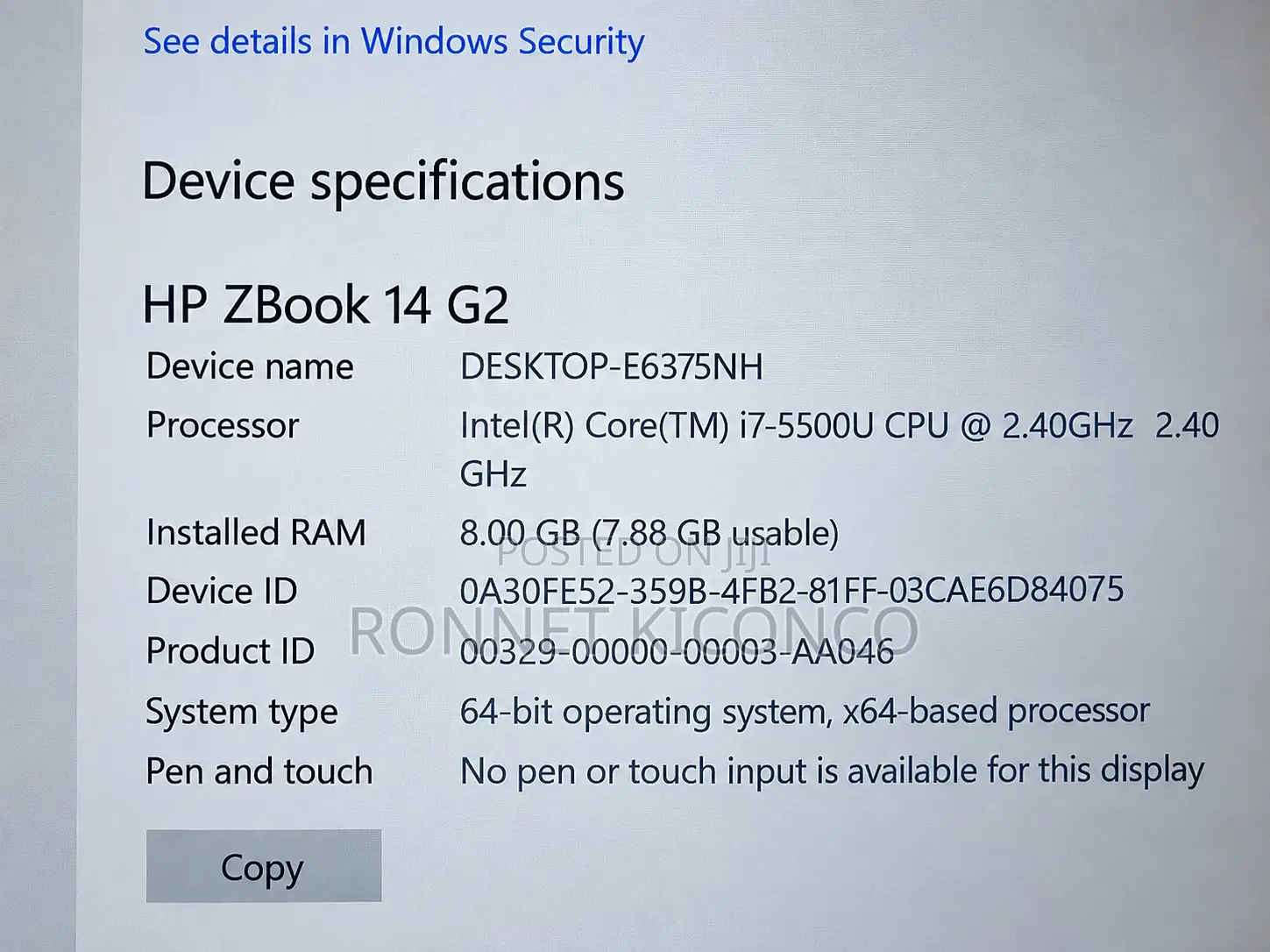 Laptop HP ZBook 14 G2 8GB Intel Core i7 SSD 5T