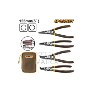 INGCO 4 Pieces Circlip Plier Set