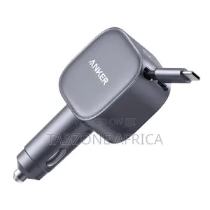 Anker Nano Car Charger (75W, USB-C Port, Built-in Retractable USB-C